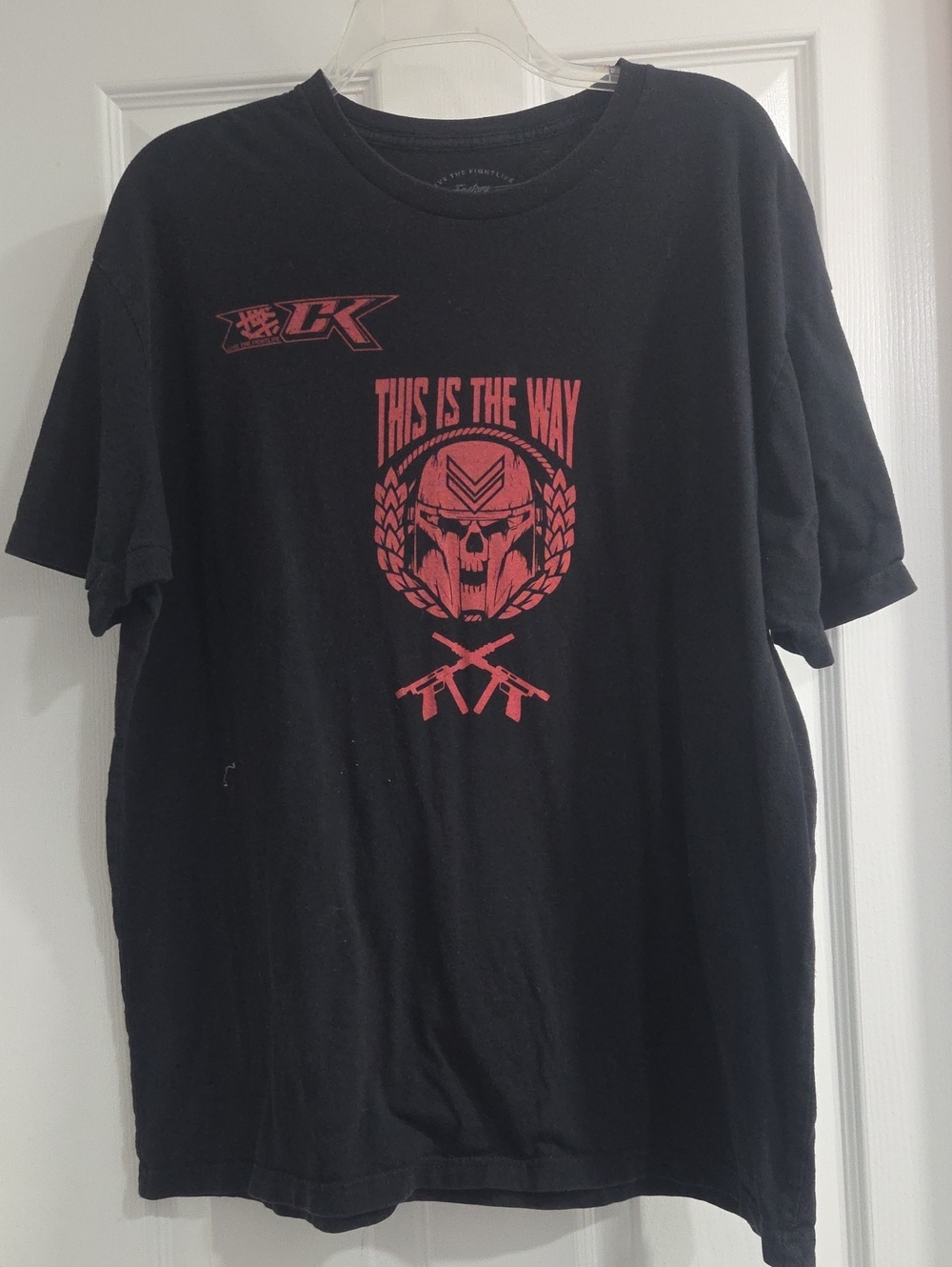 'This Is The Way' Emblem - Black Graphic Tee with Red